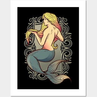 Mermaid Posters and Art